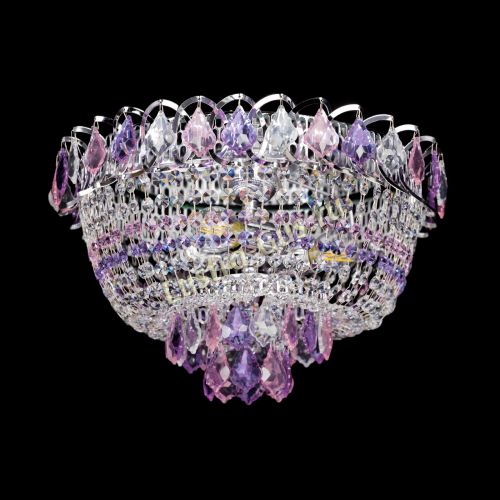 Люстра Астра дубик ровозо-фиолетовая в Кирове Гусь Хрустальный