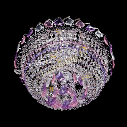 Люстра Астра дубик ровозо-фиолетовая в Кирове Гусь Хрустальный