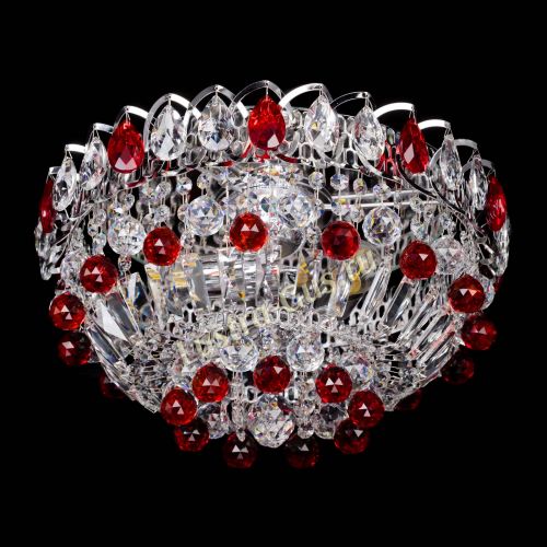 Люстра Астра Шар №3 Красная в Кирове Гусь Хрустальный