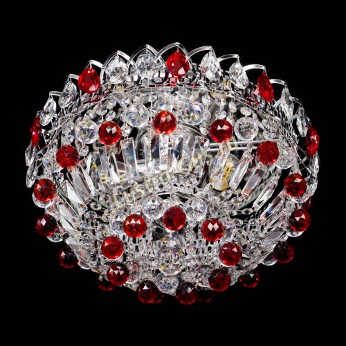 Люстра Астра Шар №3 Красная в Кирове Гусь Хрустальный