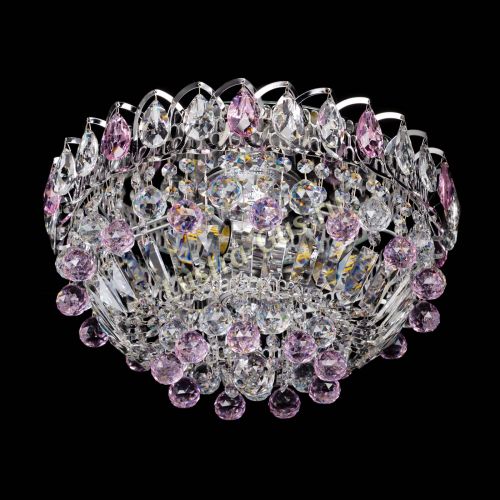 Люстра Астра Шар №3 Розовая в Кирове Гусь Хрустальный