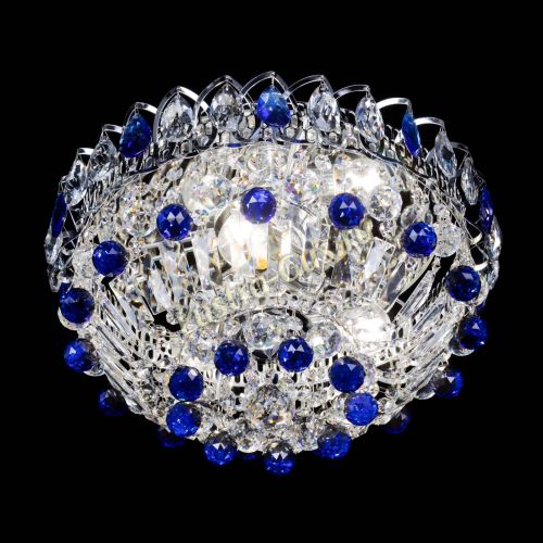 Люстра Астра Шар №3 Синяя в Кирове Гусь Хрустальный