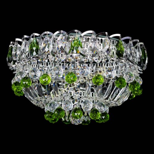 Люстра Астра Шар №3 Зеленая в Кирове Гусь Хрустальный