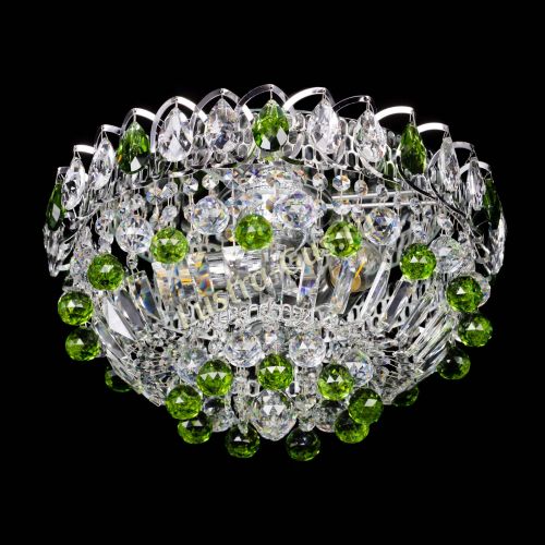 Люстра Астра Шар №3 Зеленая в Кирове Гусь Хрустальный