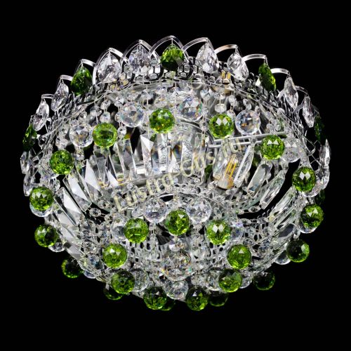 Люстра Астра Шар №3 Зеленая в Кирове Гусь Хрустальный