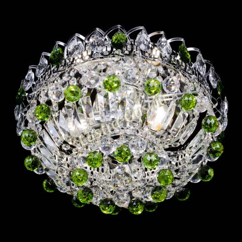 Люстра Астра Шар №3 Зеленая в Кирове Гусь Хрустальный