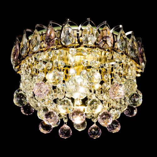 Люстра Астра Шар розовая в Кирове Гусь Хрустальный