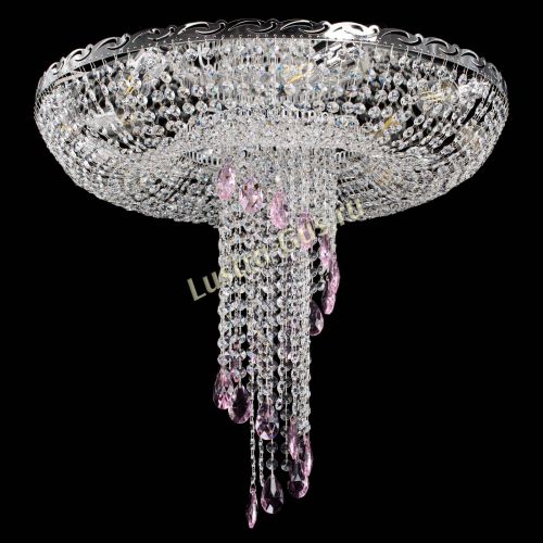 Люстра Диана №1 розовая в Кирове Гусь Хрустальный