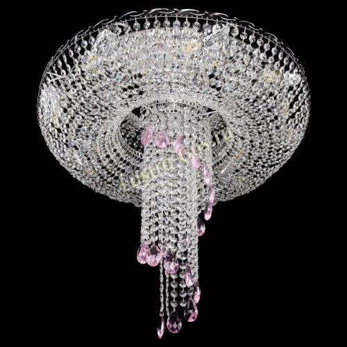 Люстра Диана №1 розовая в Кирове Гусь Хрустальный