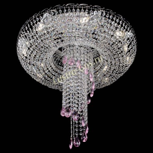 Люстра Диана №1 розовая в Кирове Гусь Хрустальный