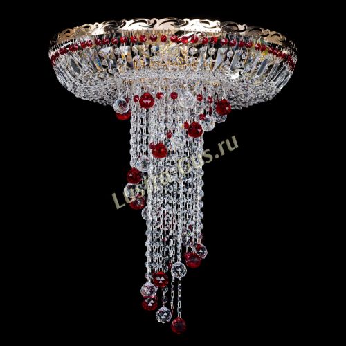 Люстра Диана №6 Шар 30 красная в Кирове Гусь Хрустальный