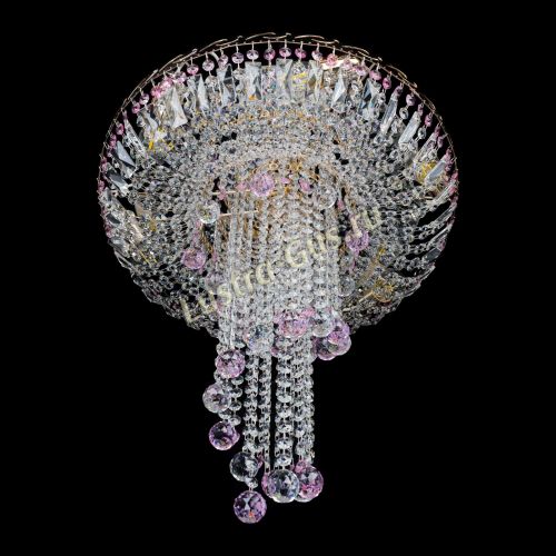 Люстра Диана №6 Шар 30 розовая в Кирове Гусь Хрустальный