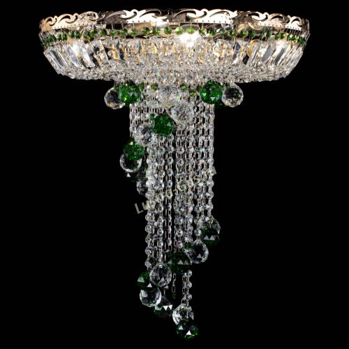 Люстра Диана №6 Шар 40 зеленая в Кирове Гусь Хрустальный