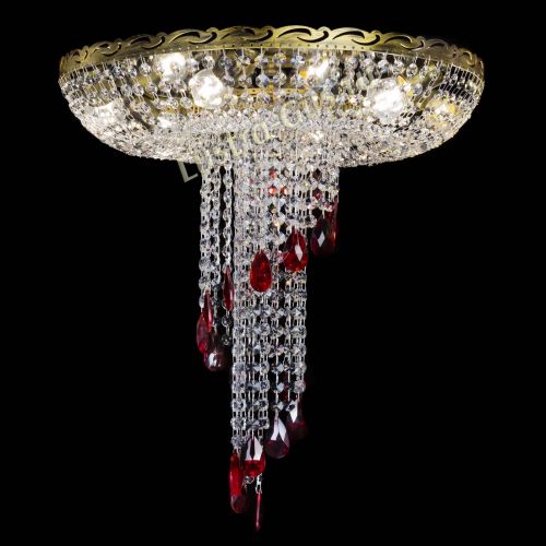 Люстра Диана №6 журавлик красная под бронзу в Кирове Гусь Хрустальный