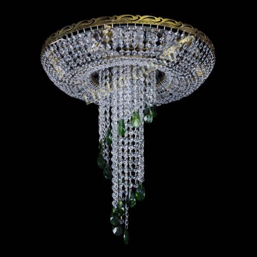 Люстра Диана №6 журавлик зеленая под бронзу  в Кирове Гусь Хрустальный