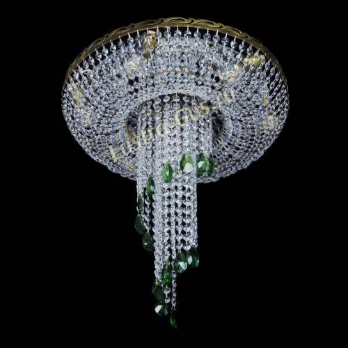 Люстра Диана №6 журавлик зеленая под бронзу  в Кирове Гусь Хрустальный