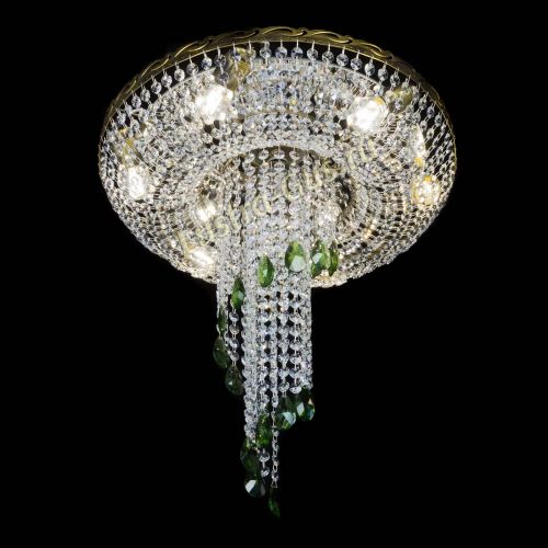 Люстра Диана №6 журавлик зеленая под бронзу  в Кирове Гусь Хрустальный