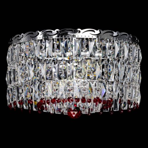 Люстра Диана Пластинка №3 красная в Кирове Гусь Хрустальный