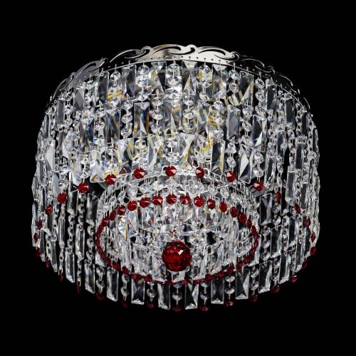 Люстра Диана Пластинка №3 красная в Кирове Гусь Хрустальный