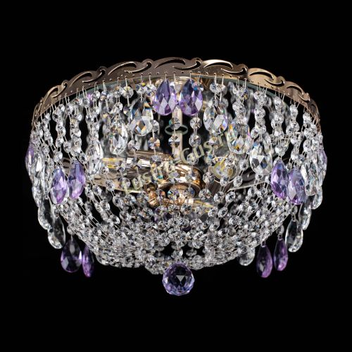 Люстра Диана журавлик фиолетовая в Кирове Гусь Хрустальный