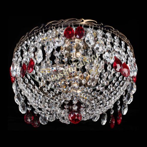 Люстра Диана журавлик красная в Кирове Гусь Хрустальный