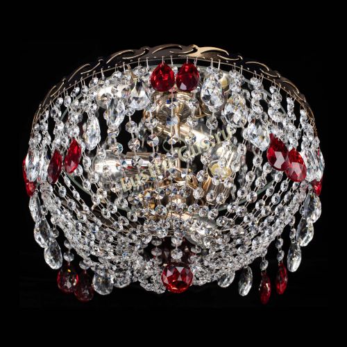 Люстра Диана журавлик красная в Кирове Гусь Хрустальный