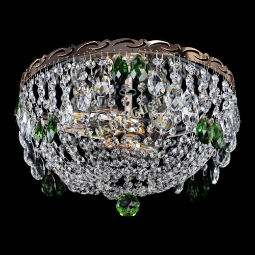 Люстра Диана журавлик зеленая в Кирове Гусь Хрустальный