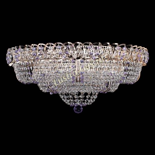 Люстра Двойное Кольцо Классика №6 фиолетовая в Кирове Гусь Хрустальный