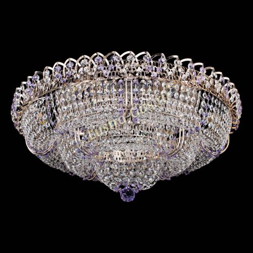 Люстра Двойное Кольцо Классика №6 фиолетовая в Кирове Гусь Хрустальный