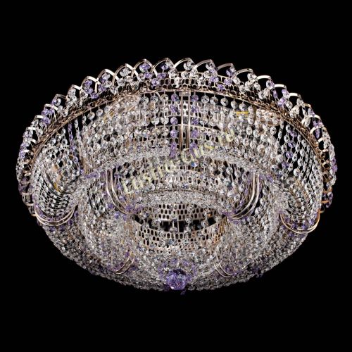 Люстра Двойное Кольцо Классика №6 фиолетовая в Кирове Гусь Хрустальный