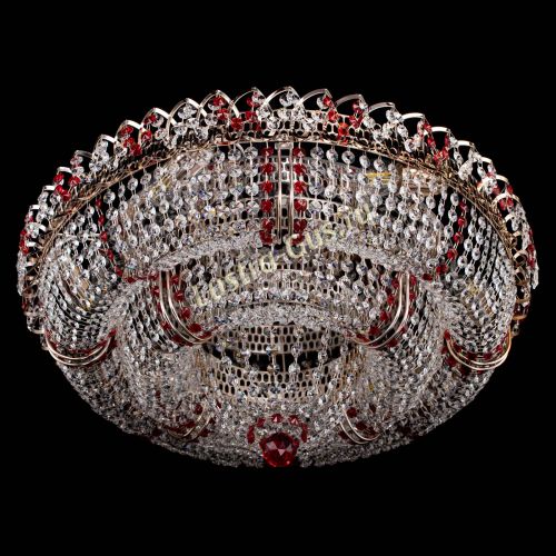 Люстра Двойное Кольцо Классика №6 красная в Кирове Гусь Хрустальный