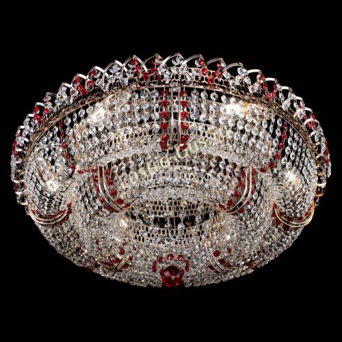 Люстра Двойное Кольцо Классика №6 красная в Кирове Гусь Хрустальный