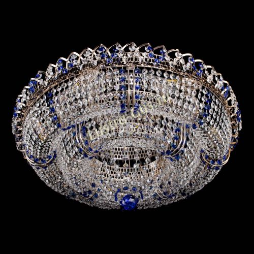 Люстра Двойное Кольцо Классика №6 синяя в Кирове Гусь Хрустальный