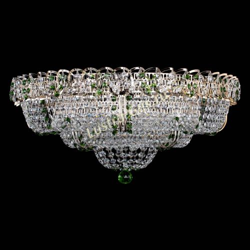 Люстра Двойное Кольцо Классика №6 зеленая в Кирове Гусь Хрустальный