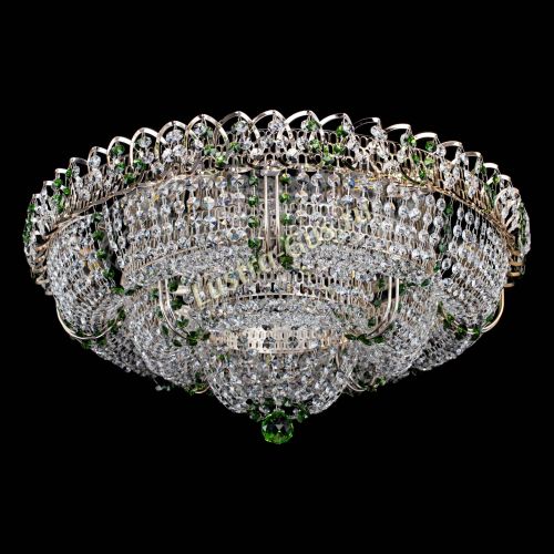 Люстра Двойное Кольцо Классика №6 зеленая в Кирове Гусь Хрустальный