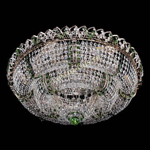 Люстра Двойное Кольцо Классика №6 зеленая в Кирове Гусь Хрустальный