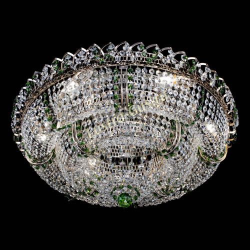 Люстра Двойное Кольцо Классика №6 зеленая в Кирове Гусь Хрустальный