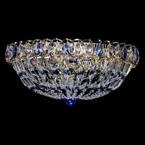 Люстра Двойной Купол синий в Кирове Гусь Хрустальный