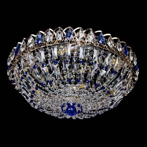 Люстра Двойной Купол синий в Кирове Гусь Хрустальный