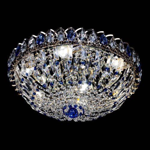 Люстра Двойной Купол синий в Кирове Гусь Хрустальный