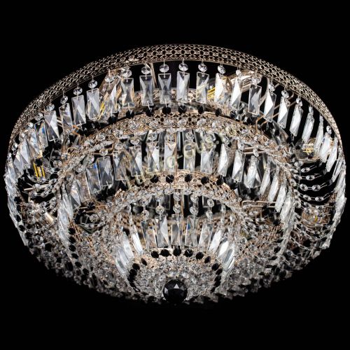 Люстра Двойное Кольцо Венеция черная в Кирове Гусь Хрустальный