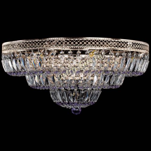 Люстра Двойное Кольцо Венеция фиолетовая в Кирове Гусь Хрустальный