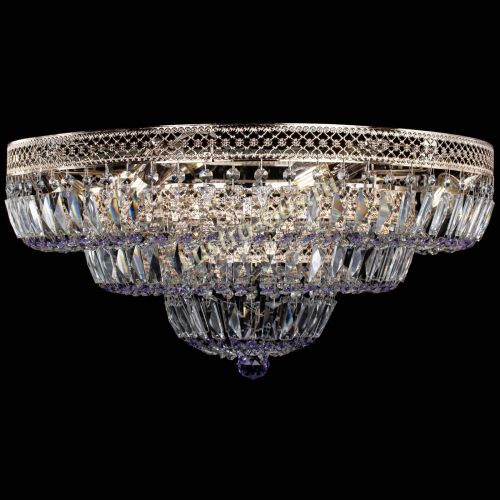 Люстра Двойное Кольцо Венеция фиолетовая в Кирове Гусь Хрустальный