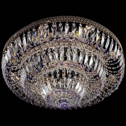 Люстра Двойное Кольцо Венеция фиолетовая в Кирове Гусь Хрустальный