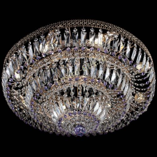 Люстра Двойное Кольцо Венеция фиолетовая в Кирове Гусь Хрустальный