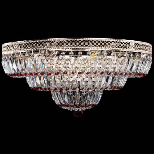 Люстра Двойное Кольцо Венеция красная в Кирове Гусь Хрустальный