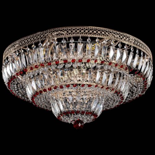 Люстра Двойное Кольцо Венеция красная в Кирове Гусь Хрустальный