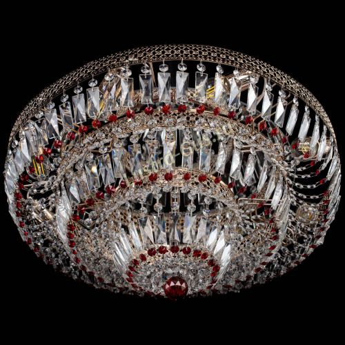 Люстра Двойное Кольцо Венеция красная в Кирове Гусь Хрустальный