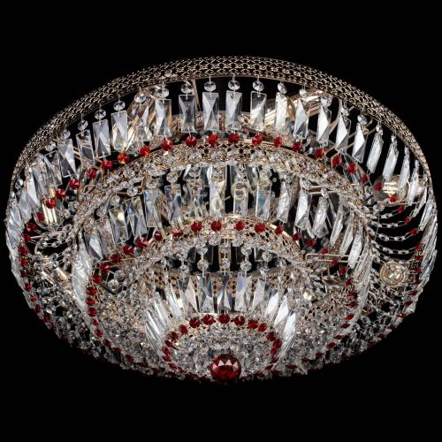 Люстра Двойное Кольцо Венеция красная в Кирове Гусь Хрустальный