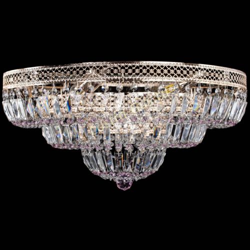 Люстра Двойное Кольцо Венеция розовая в Кирове Гусь Хрустальный